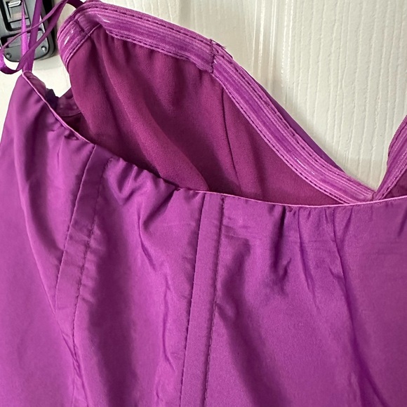 NWOT Zara Vibrant Purple Strapless Voluminous mini Dress - Picture 14 of 16